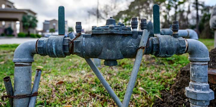 Image of backflow testing pipes