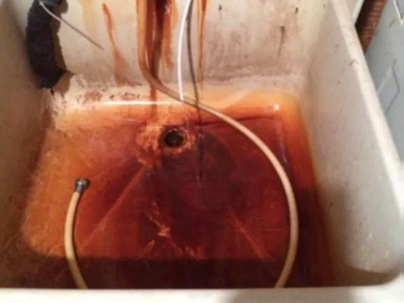 Iron Standing in basin